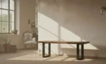 WOODEN CONSOLE TABLE (K/D)
