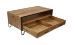 Woode Coffee Table with iron base - Image 4
