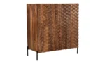 Wooden 2 Door Bar Cabinet - Image 2