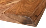 Wooden Dining Table with Iron Base - Image 4