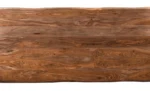 Wooden Dining Table with Iron Base - Image 5