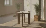 Wooden Side table with Marble Top