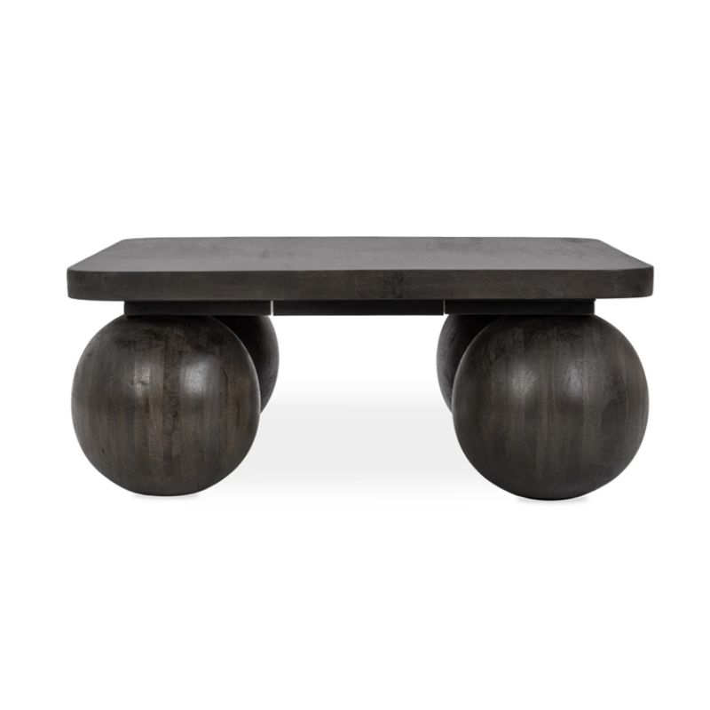 1037 Coffee Table In Mango Wood Z Black Finish - Image 1