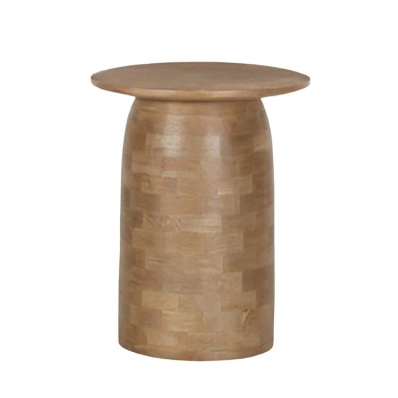1042 Organic End Table In Mango Wood - Image 1