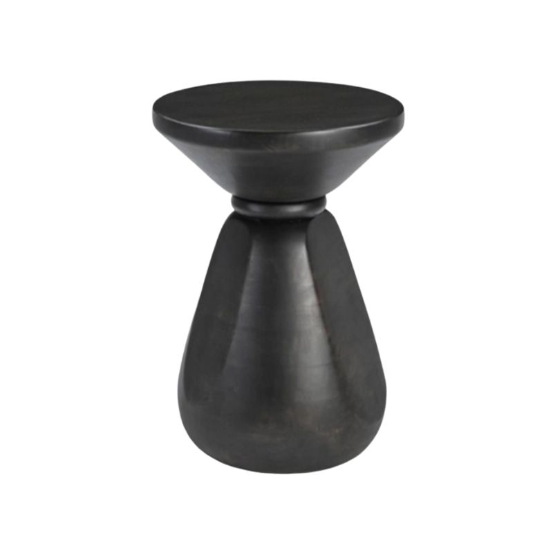 1044 Organic End Table In Mango Wood Black Finish - Image 1