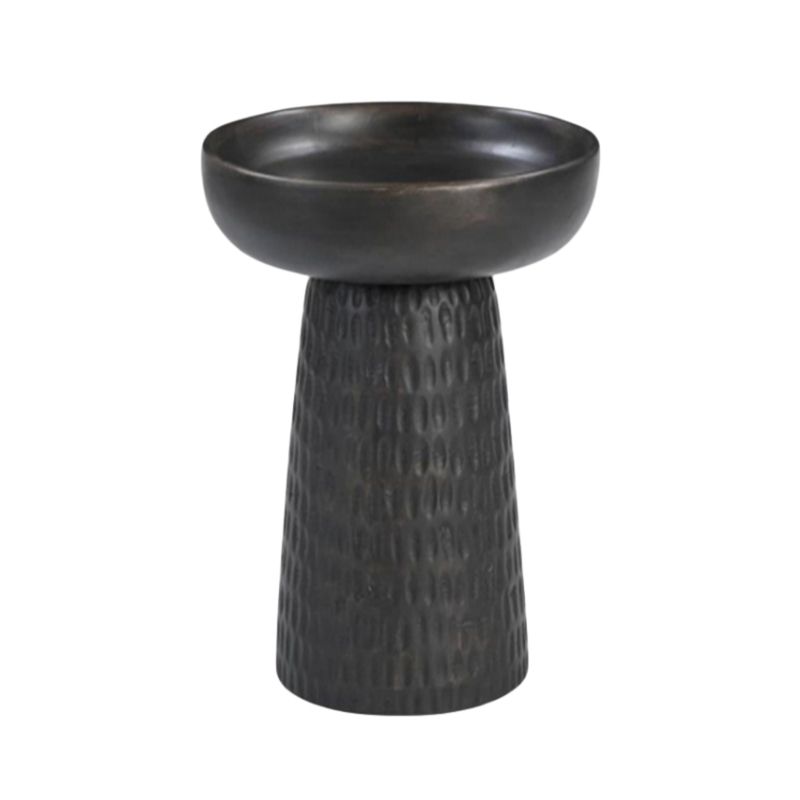 1045 Organic End Table In Mango Wood Black Finish - Image 1