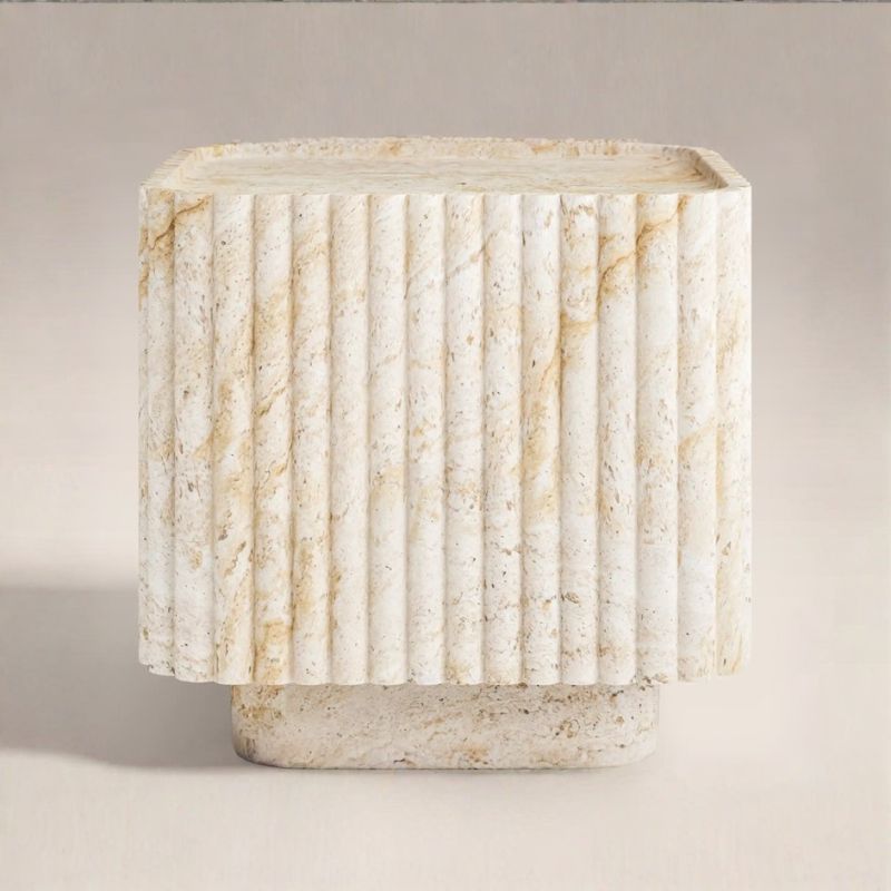 2020 Compact Travertine Coffee Table - Image 1
