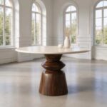 White Marble Dining Table Round Base