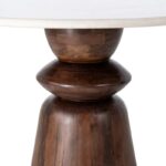 White Marble Dining Table Round Base - Image 3
