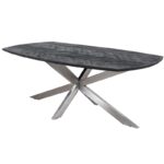 Mango Dining Table Silver Spider Base - Image 2