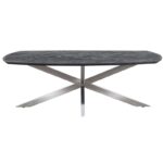 Mango Dining Table Silver Spider Base