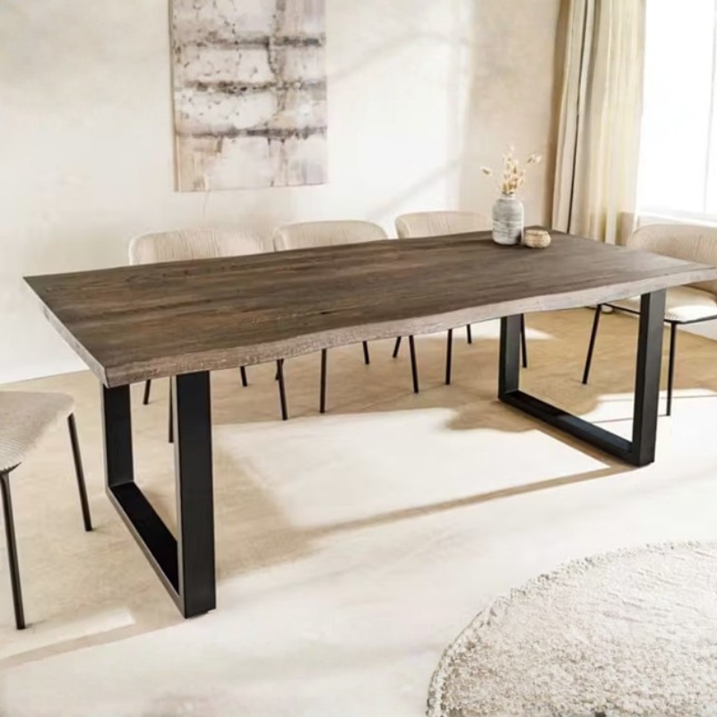 6041 Acacia Live Edge Dining Table U Shape - Image 1