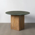 Green Marble Dining Table Round Base