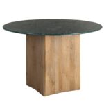 Green Marble Dining Table Round Base - Image 3